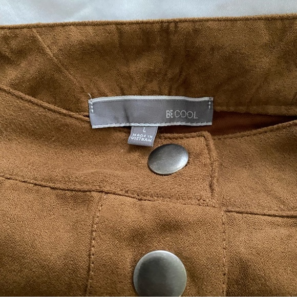 Brown Suede Mini Skirt - Picture 3 of 3